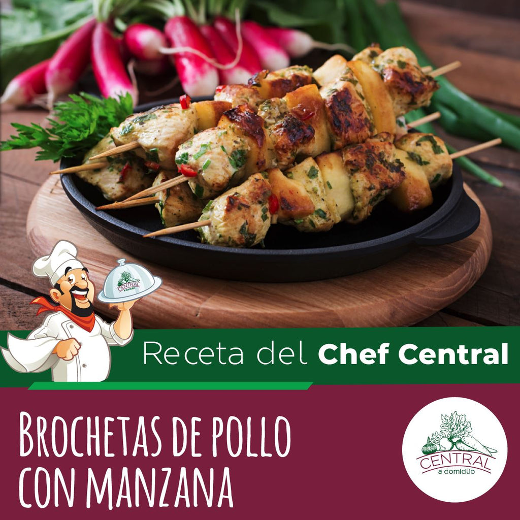 Receta: Brochetas De Pollo Con Manzana Fáciles Y Rápidas