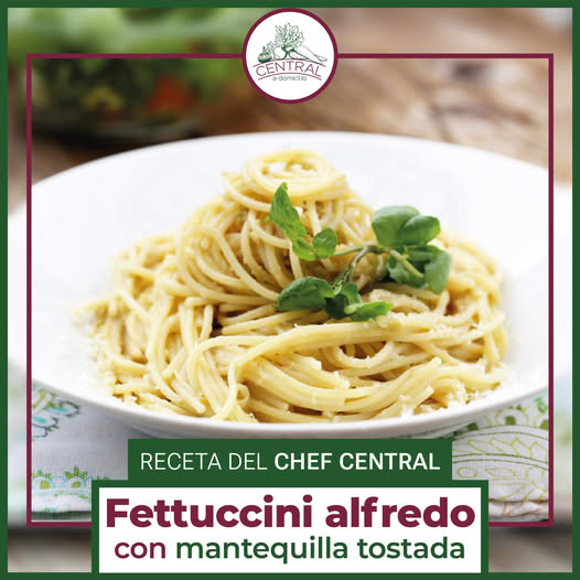 Receta: Fettucini Alfredo Con Mantequilla Tostada Fácil Y Rápido