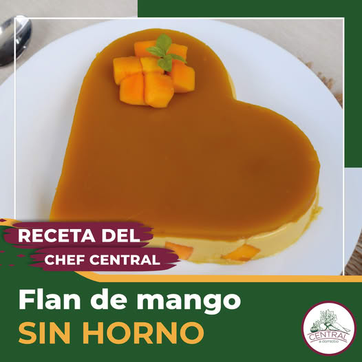Receta: Flan De Mango Sin Horno Fácil Y Rápido