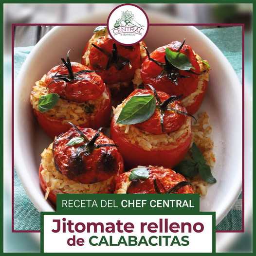 Receta: Jitomate Relleno De Calabacitas Fácil Y Rápido