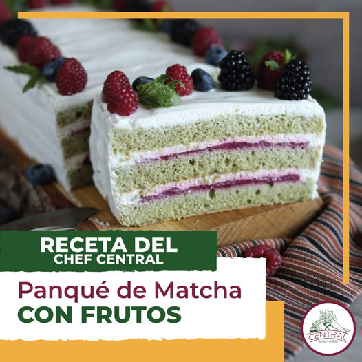 Receta: Panque De Matcha Con Frutos Fácil Y Rápido