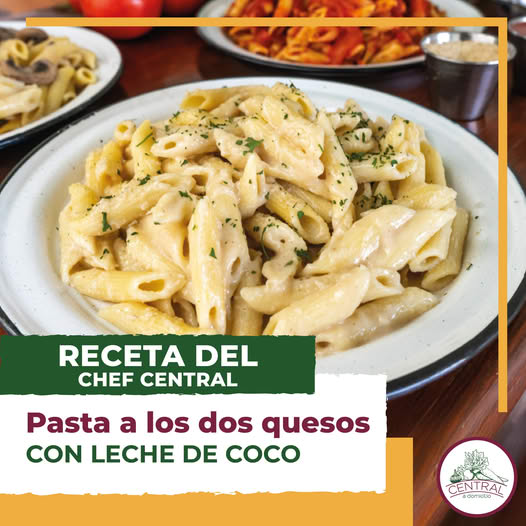 Receta: Pasta A Los Dos Quesos Con Leche De Coco Fácil Y Rápida