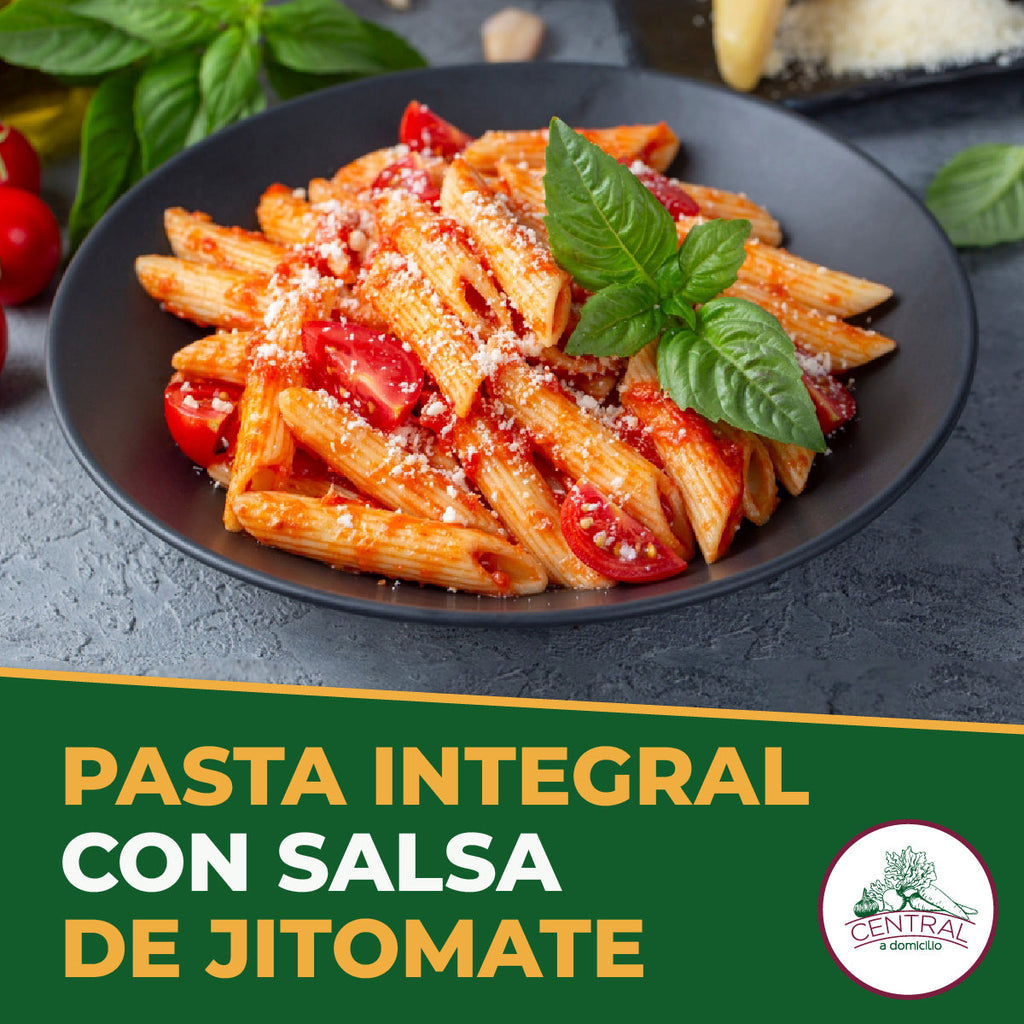 Receta: Pasta Integral Con Salsa De Jitomate Fácil Y Rápida