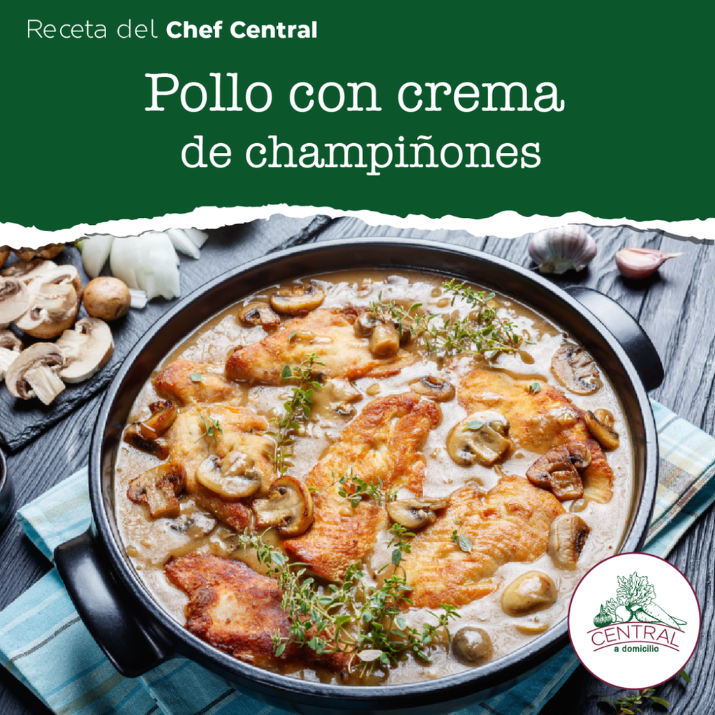 Receta: Pollo Con Crema De Champiñones Fácil Y Rápido