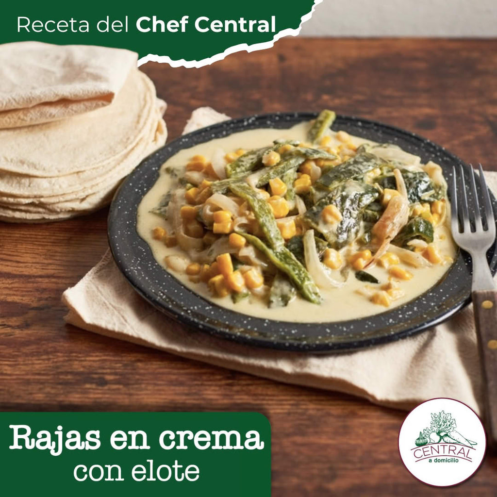 Receta: Rajas en Crema Con Elote Fáciles Y Rápidas