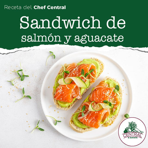 Receta:  Sandwich De Salmón Y Aguacate Fácil Y Rápido