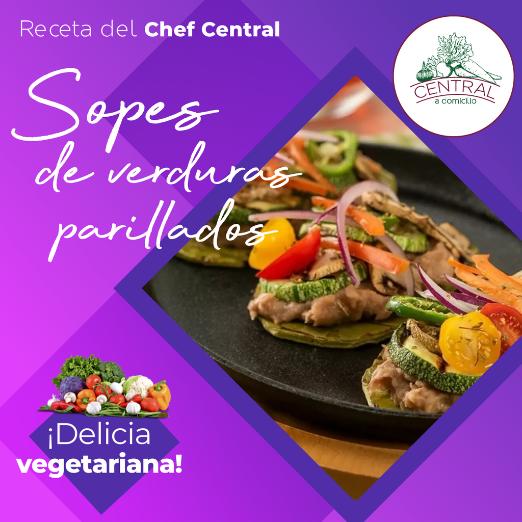 Receta: Sopes De Verduras Parillados Fáciles Y Rápidos